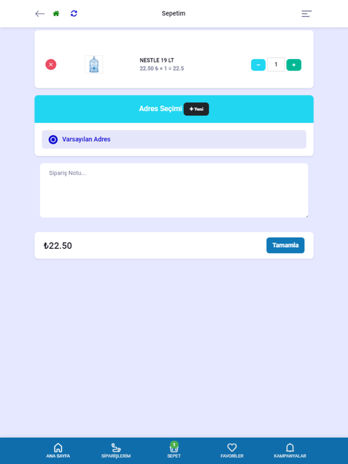 Yıldız Su Sipariş