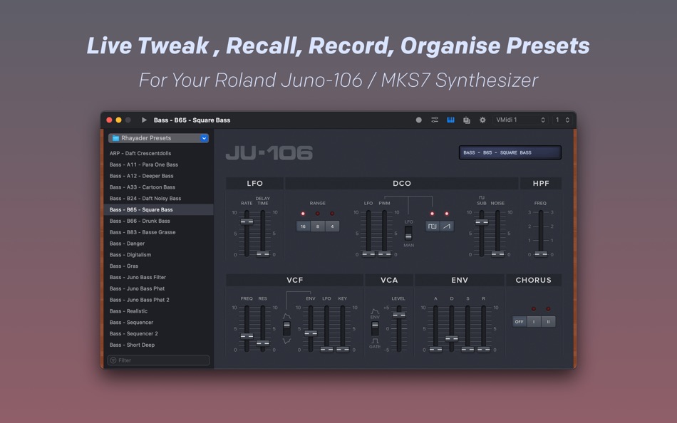 JU-106 Editor (macOS) By: Benjamin Jaeger