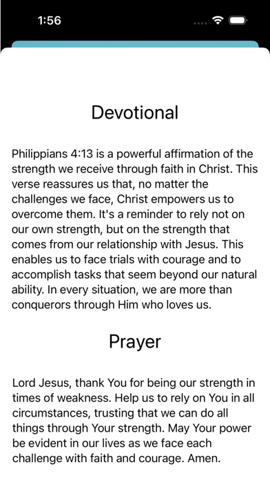 Daily Bible Verse + Devotional Screenshot