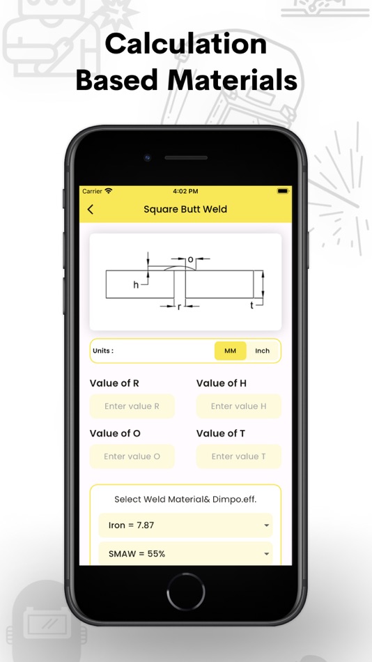 #2. Welding Weight and Cost Calc (iOS) 由: Kantaben Gorasiya