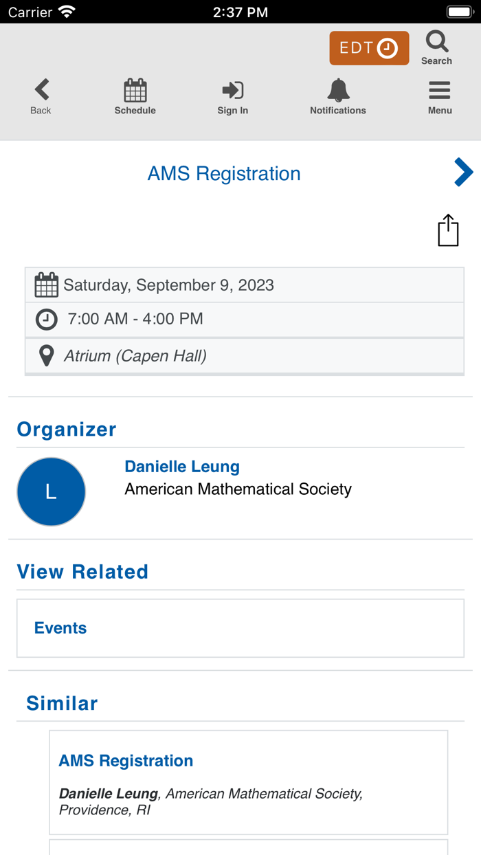 AMS Fall 2023 Eastern