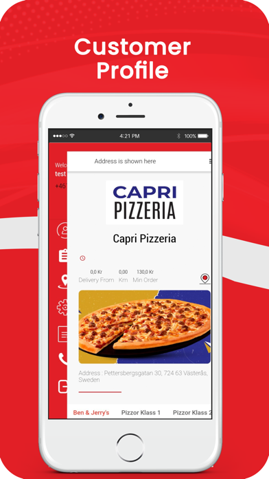 Capri Pizza App Screenshot
