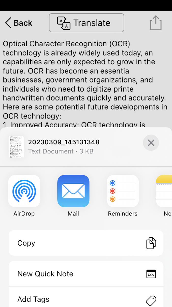 Text Scan OCR