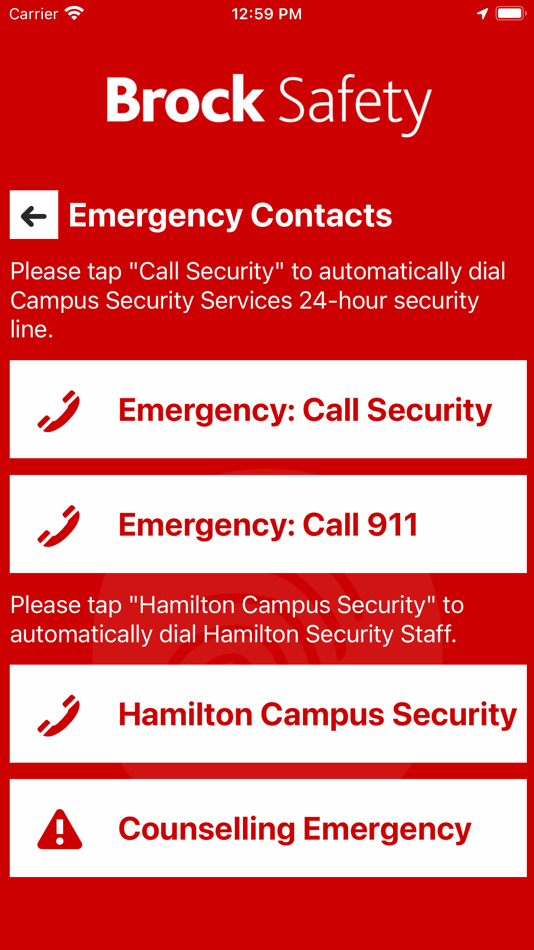 #2. Brock Safety (iOS) By: Brock University