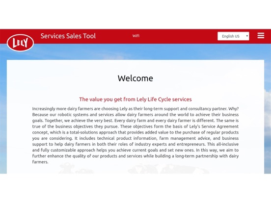 Lely Services Sales Tool (SST) app screenshot 2