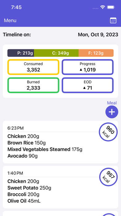 Your Daily Calories Screenshot