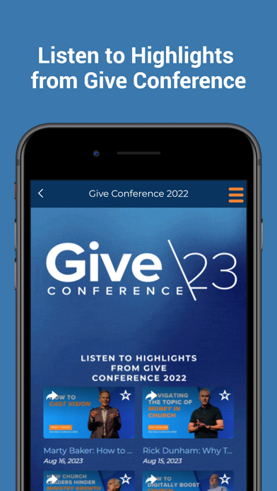 Give Conference Screenshot