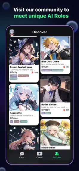 Game screenshot VRole-Chat with anime Roles apk