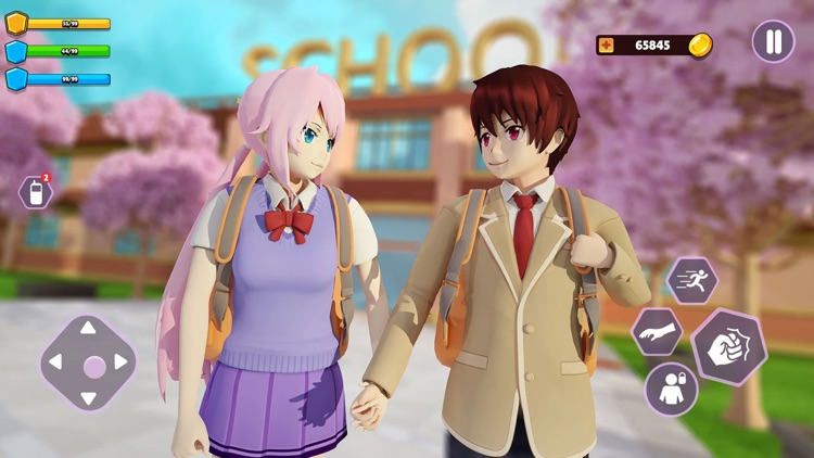 Anime High school girl 3d screenshot-3