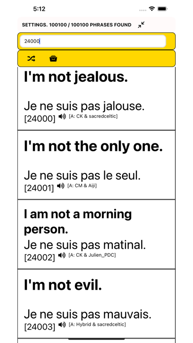 Speak French - 100,000 Phrases Screenshot