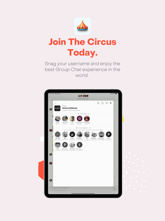 Circus - Live Group Chat iPad screenshot 5 - Social Networking app
