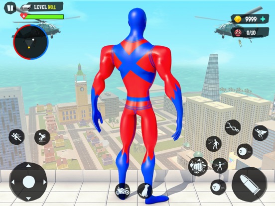 Flying Robot Rope Hero Game