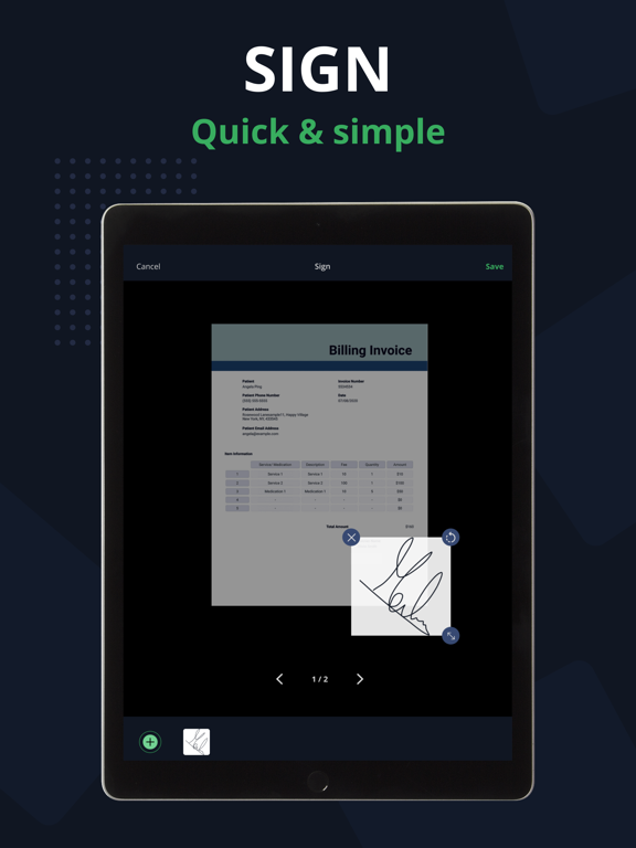 PDF Scanner App - Scan PDF Doc iPad screenshot 3 - Business app