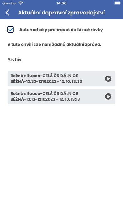 ŘSD dopravní informace Screenshot