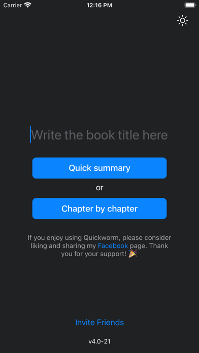 Quickworm: AI Book Summaries Screenshot