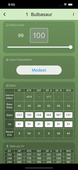 Game screenshot IV, EV and Stats Calculator mod apk