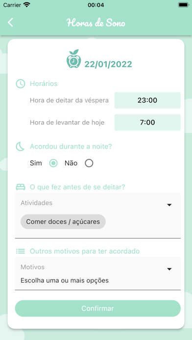 Nutriclock Screenshot