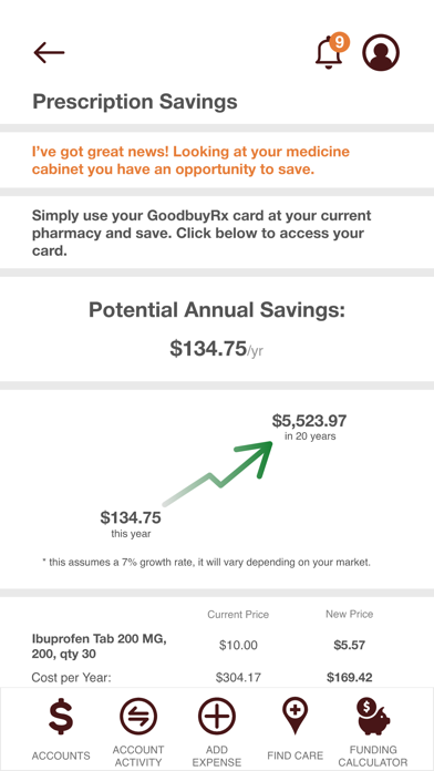 BMA Health Spending Account Screenshot