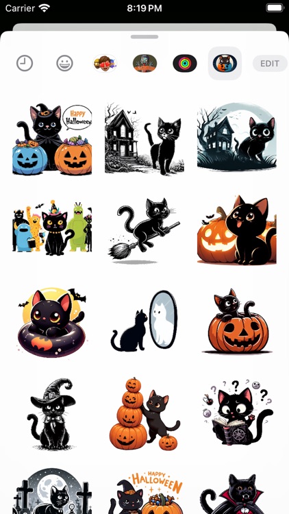 Halloween Black Cats Stickers