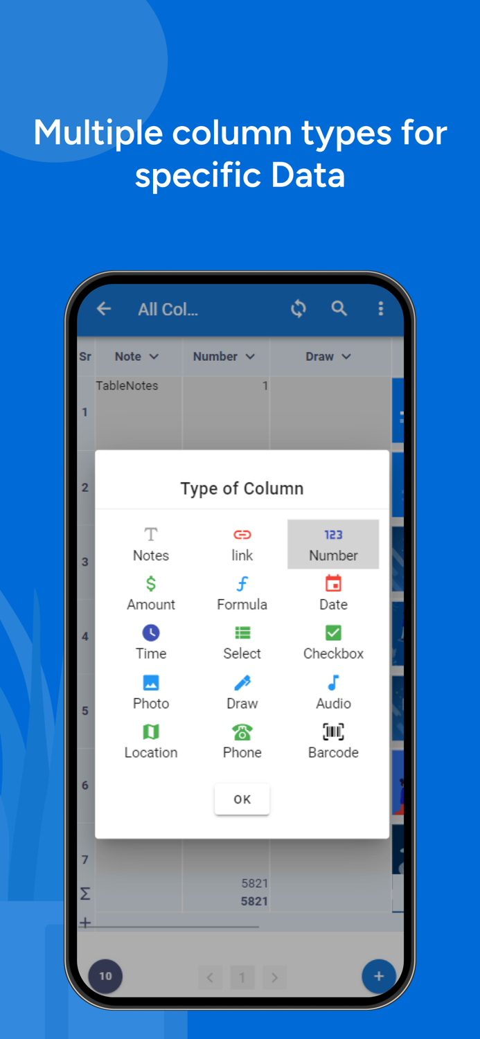 Table Notes - Mobile Excel