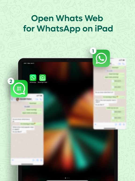 Messenger Duo for Whats Web iPad screenshot 2 - Social Networking app