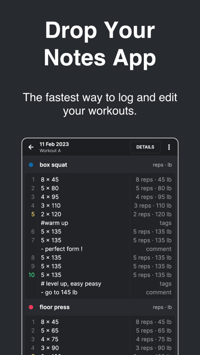 Micro Fitness Workout Tracker Screenshot