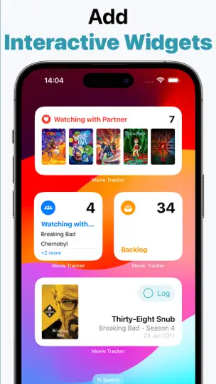 Captura de pantalla de Movie Tracker: Cine Y Series en iPhone 10