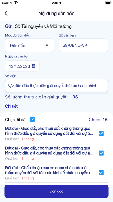 Điều hành công việc Screenshot