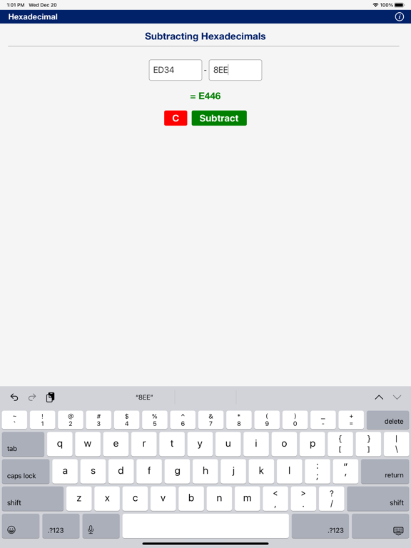 Screenshot #4 pour Hex Calculator App