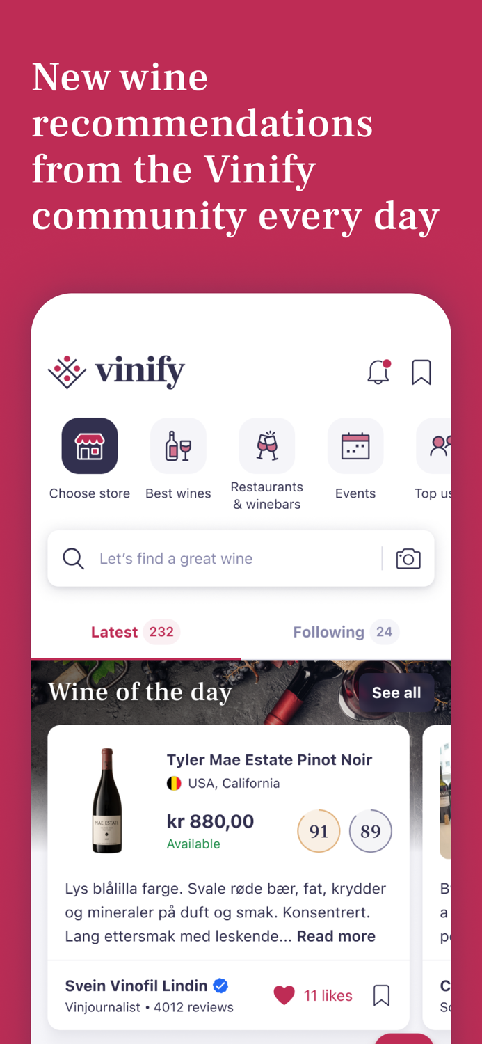 Vinify Wine cellar and reviews