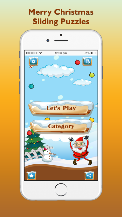 Merry Christmas Sliding Puzzle Screenshot