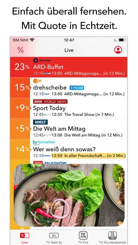 Live TV Fernsehen IP TV screenshot 1 of 6