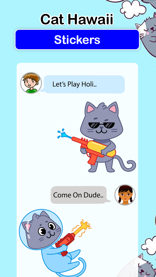 Cat Hawaii Stickers - 1.2 - (iOS)