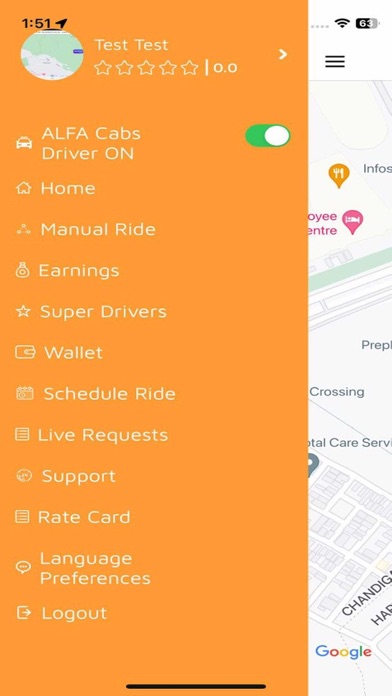 ALFA Cabs Driver Screenshot