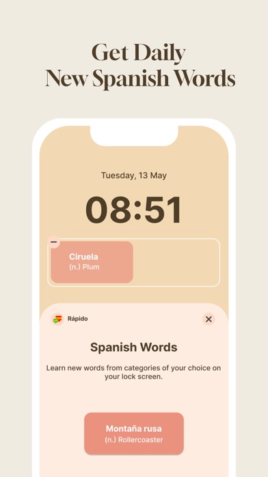 Learn Spanish Words - Rápido Screenshot