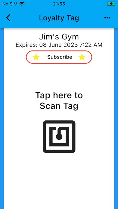 Loyalty Tag Screenshot