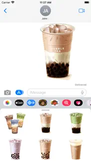 boba bubble tea stickers iphone screenshot 1