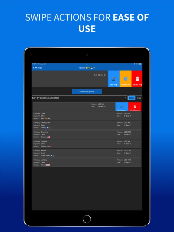 SaveMyTrip - NeverFinite iPad screenshot 4 - Travel app