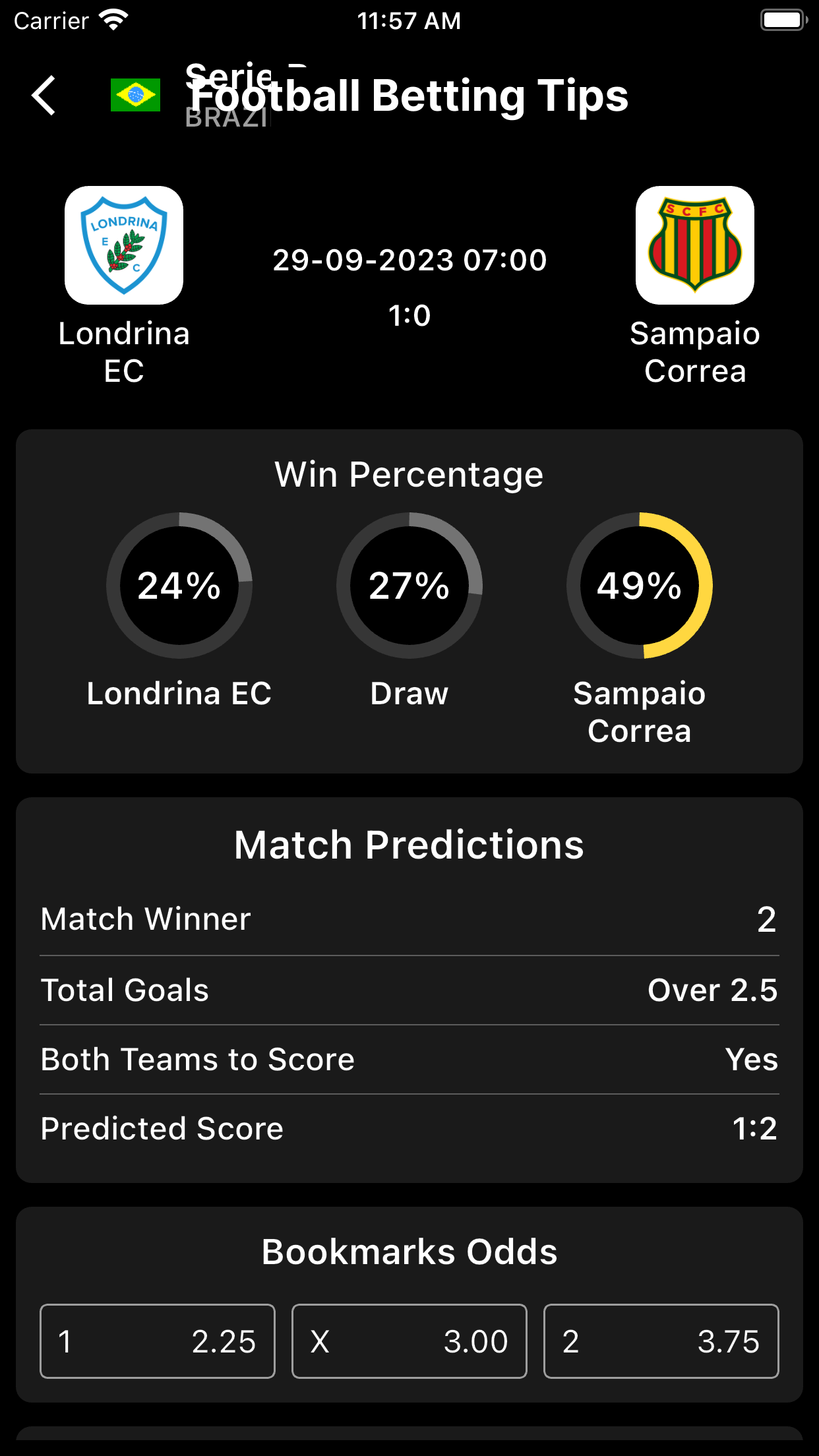 Football Betting Odds & Tips