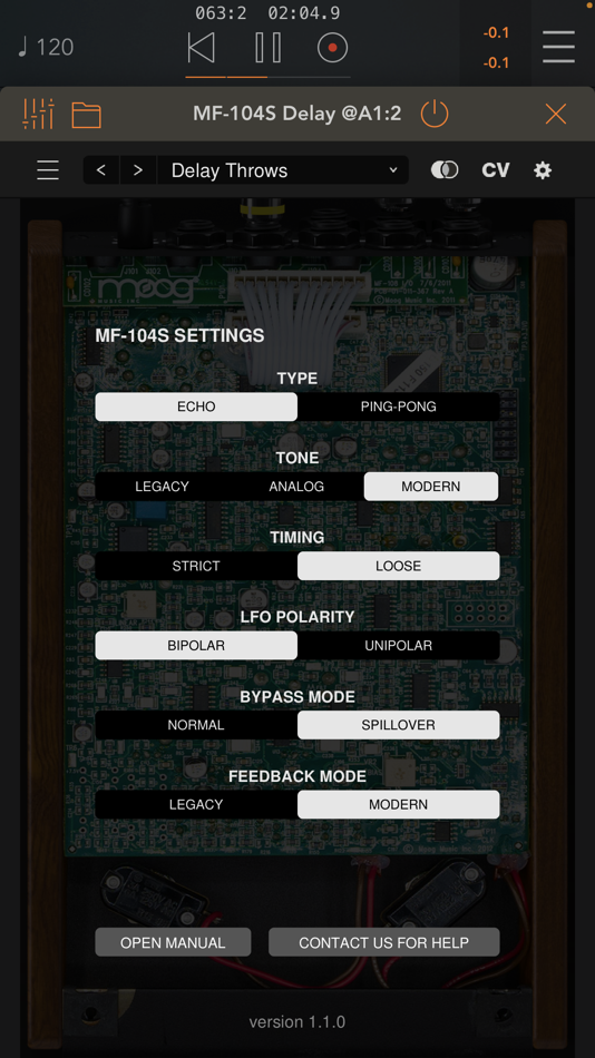 #3. MF-104S Analog Delay (iOS) De: Moog Music Inc.