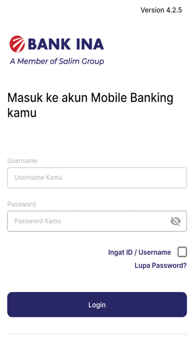 INA Mobile Banking Screenshot