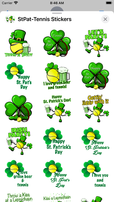 Screenshot #1 pour St Pat's Tennis Stickers