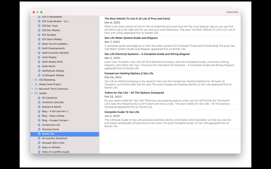 Feed Compass (macOS) Podle: Vincode, Inc Feed Compass (macOS) Podle: Vincode, Inc