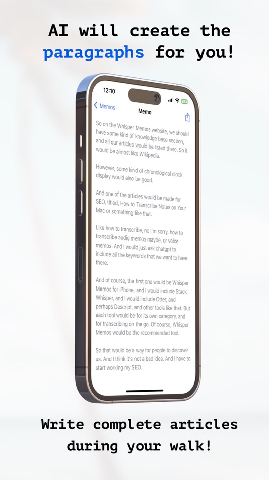 #4. Whisper Memos - Speech to text (iOS) Podle: Median Tech, s.r.o.