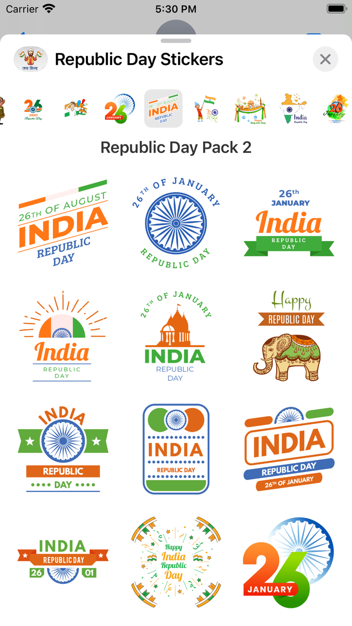 Happy Republic Day Stickers