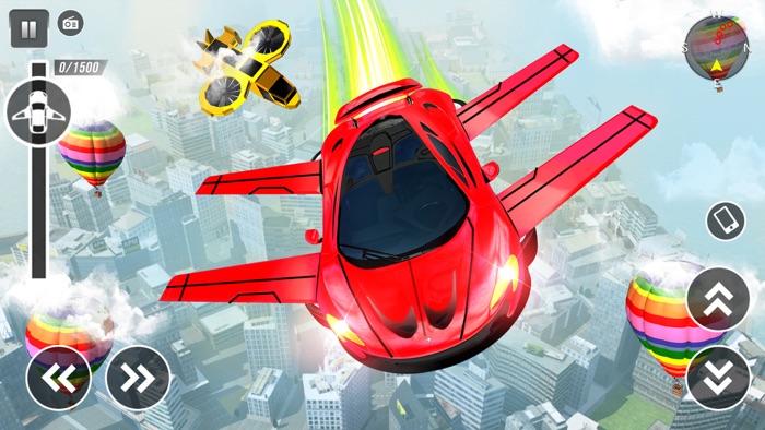 Flying Car Shooting Car Game