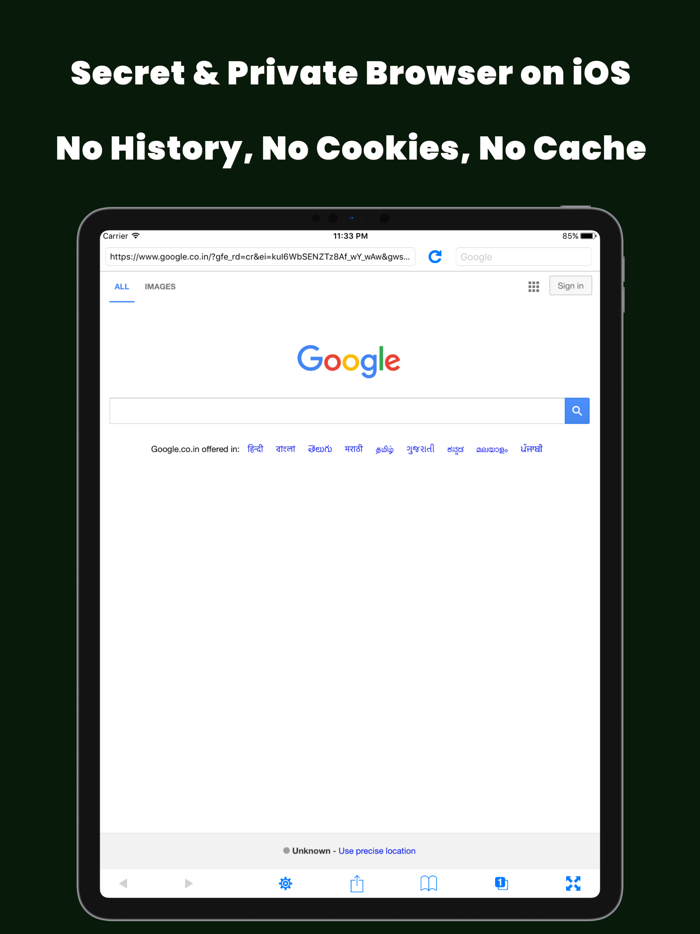 Full Screen Web Browser App