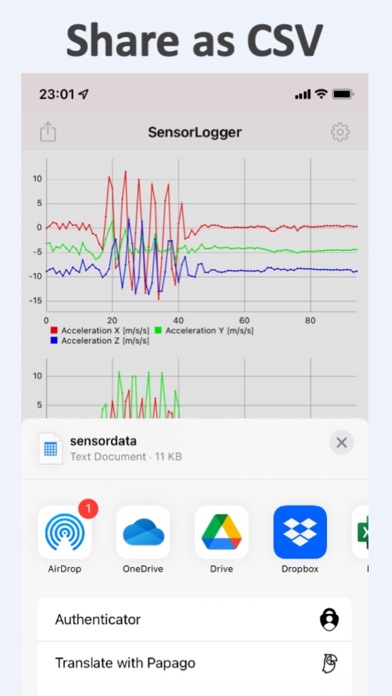 SensorLogger - CSV出力のおすすめ画像2