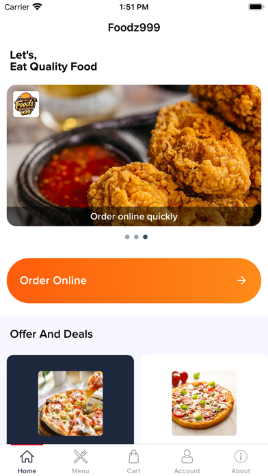 Foodz999 - Order Food Online Screenshot