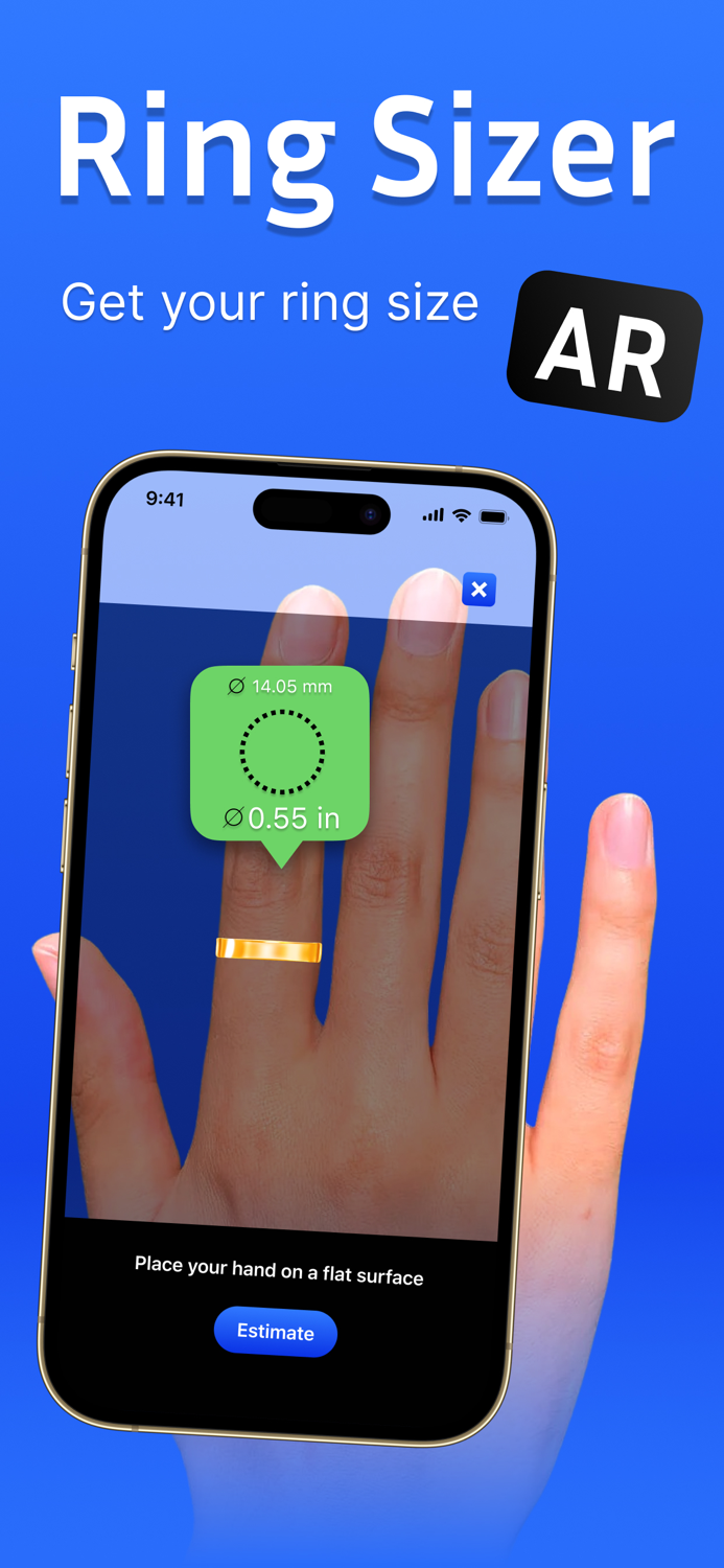 Ring Sizer AR Ruler and Table